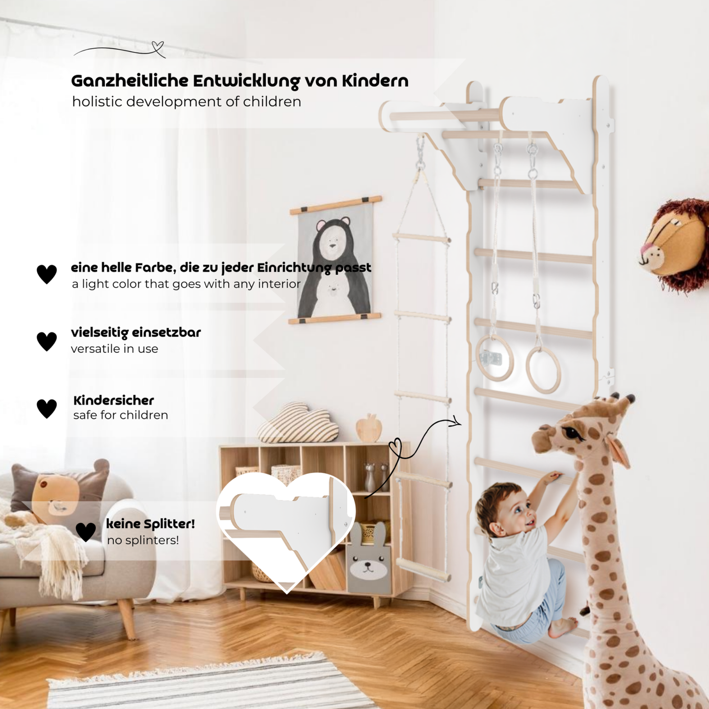 Gymnastics Wall Bar - 82 Inches