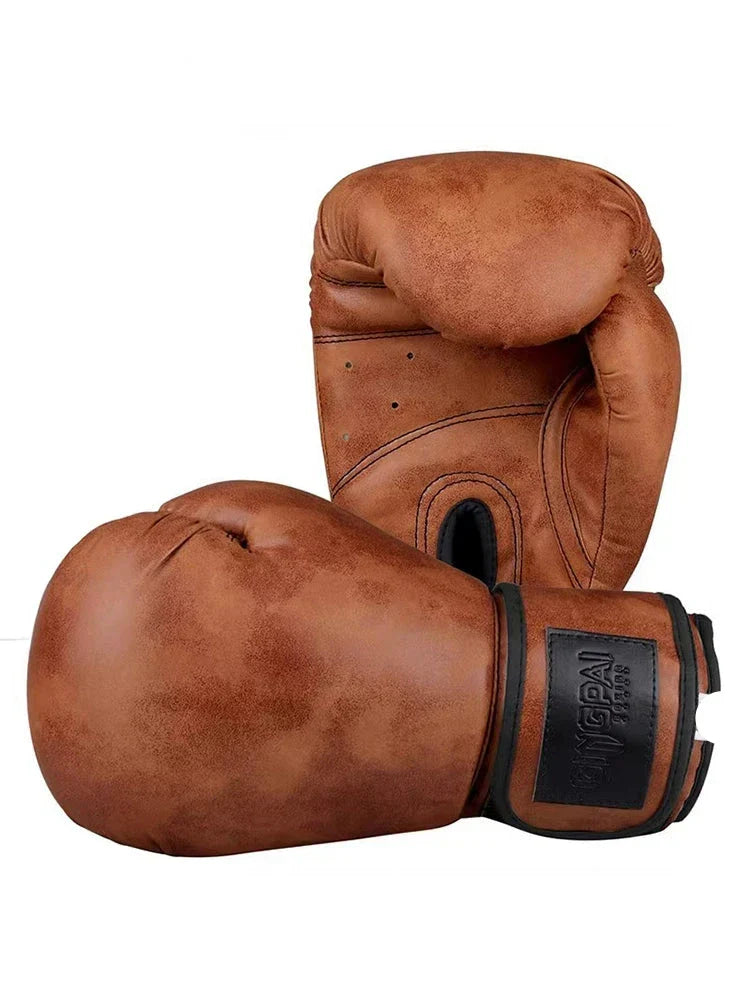 12oz Brown Leather Boxing Gloves