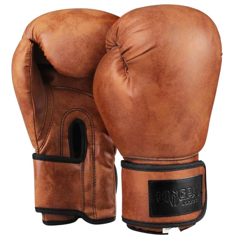 12oz Brown Leather Boxing Gloves